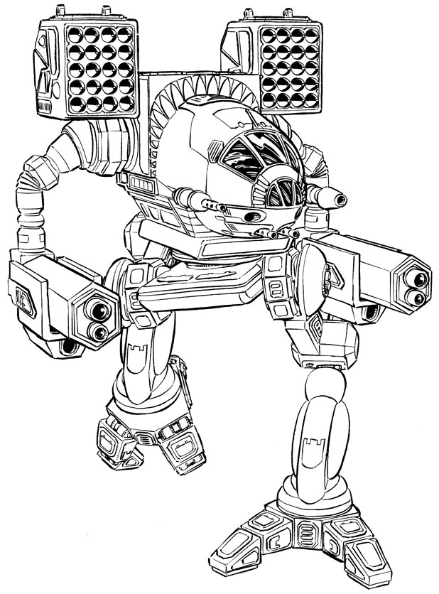 Mech X4 Pages Coloring Pages
